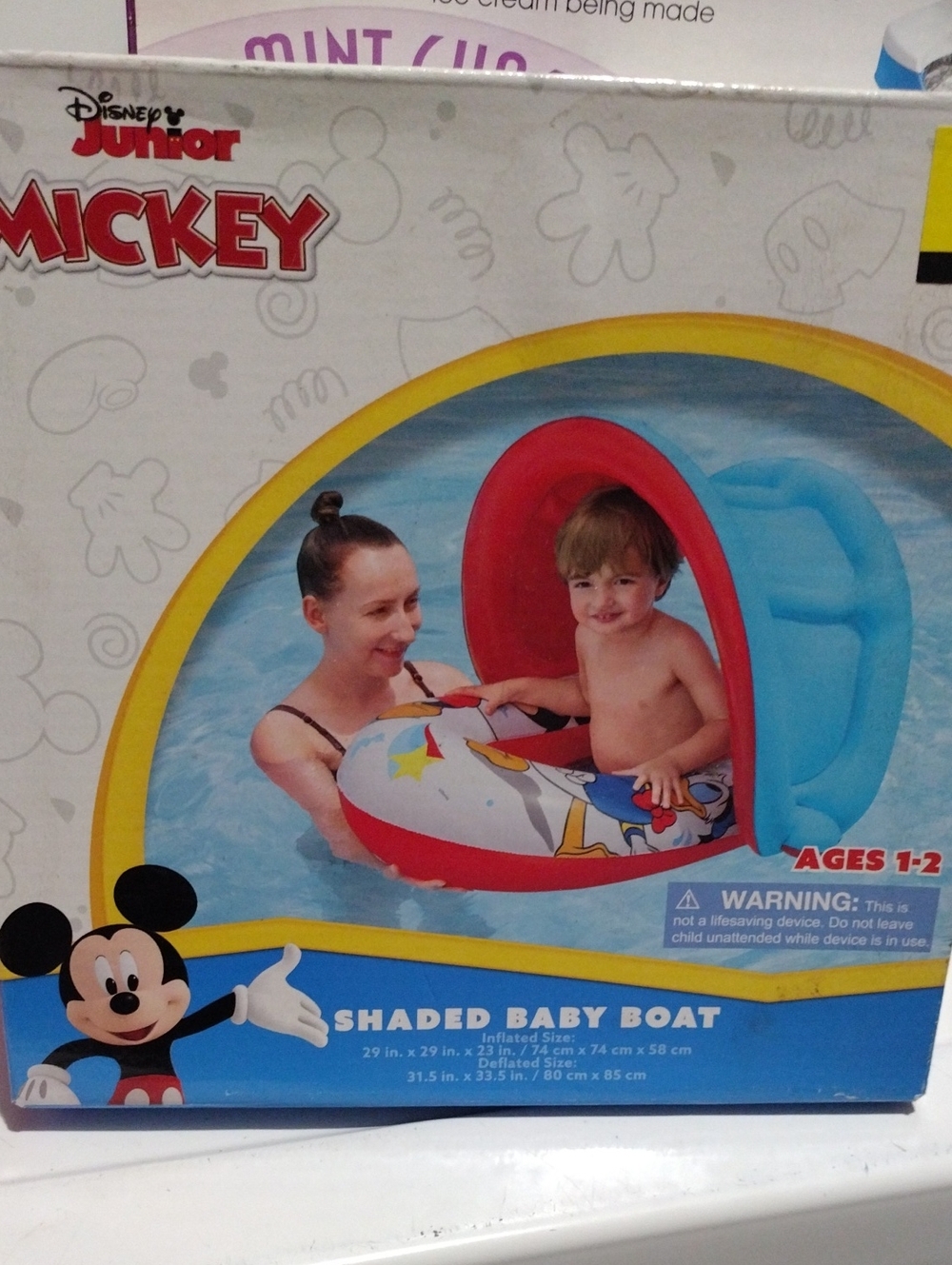 Disney Mickey Shaded Baby Boat - Red, Blue, White